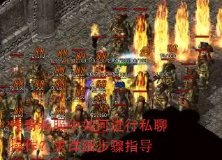传奇私服中如何进行私聊操作?求详细步骤指导 传奇私服中如何进行私聊操作?求详细步骤指导