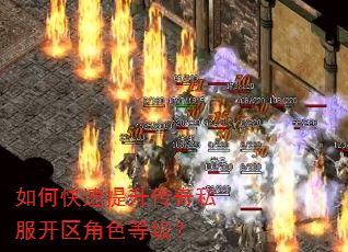 如何快速提升传奇私服开区角色等级? 如何快速提升传奇私服开区角色等级?