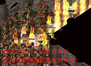 如何在新开1.80复古单职业传奇中快速提升角色等级? 如何在新开1.80复古单职业传奇中快速提升角色等级?