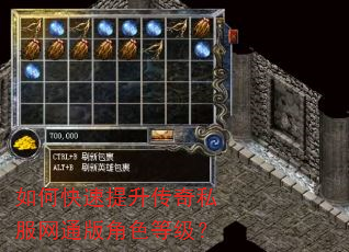 如何快速提升传奇私服网通版角色等级? 如何快速提升传奇私服网通版角色等级?