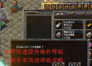 如何快速提升角色等级?新手求高效冲级攻略 如何快速提升角色等级?新手求高效冲级攻略