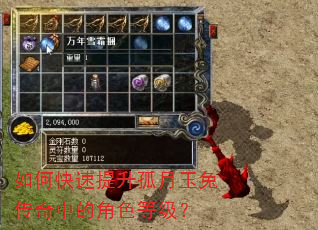 如何快速提升孤月玉兔传奇中的角色等级? 如何快速提升孤月玉兔传奇中的角色等级?