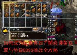 ��γ�Ϊ����Ӣ�ۣ�����װ����ȡ���ռ�BOSS��սȫ����